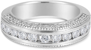 1 Carat Channel Set Diamond Wedding Band