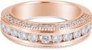 1 Carat Channel Set Diamond Wedding Band,14K Rose Gold