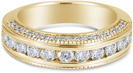 1 Carat Channel Set Diamond Wedding Band, 14K Yellow Gold
