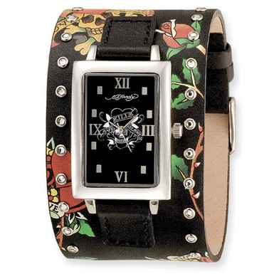 Ed Hardy Temptress Black/Skull Watch.