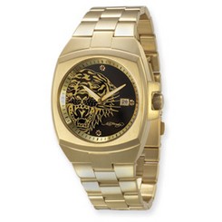 Ed Hardy Kool Steel Gold Tiger Watch