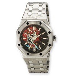 Ed Hardy Industrial Skull/Flames Watch