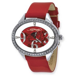 Ed Hardy Show Girl Red Watch
