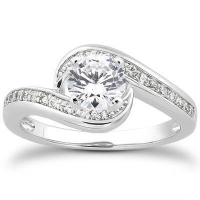 Carat Diamond Swirl Bridal Wedding Ring Set
