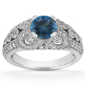 Vintage Style London Blue Topaz Ring