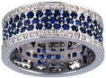 2 Carat Sapphire and Diamond Eternity Band