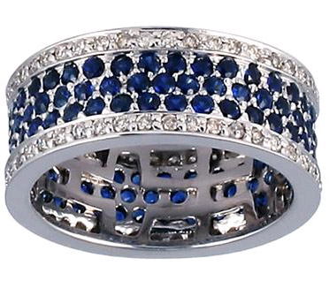 2 Carat Sapphire and Diamond Eternity Band