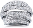 4.75 Carat Diamond Wrap Ring in 14K White Gold
