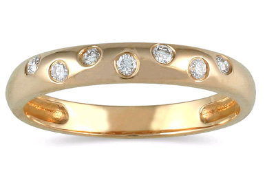 Seven Sparkles Diamond Band in 14K Yellow Gold
