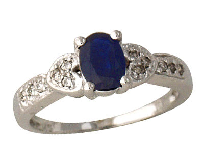 Antique Gemstone Jewelry on Antique Sapphire And Diamond Ring 14k White Gold