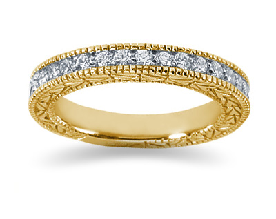 0.38 Carat Diamond Wedding Band in 14K Yellow Gold