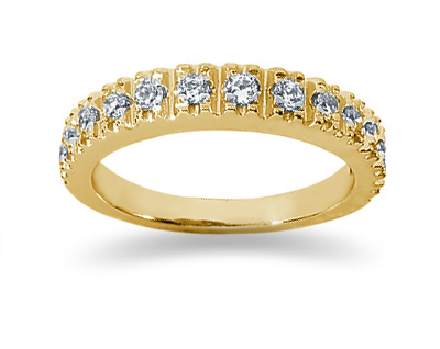 0.39 Carat Diamond Wedding Band in 14K Yellow Gold
