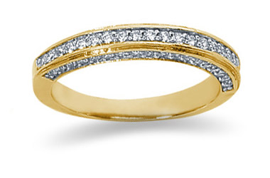 0.56 Carat Diamond Wedding Band in 18K Yellow Gold