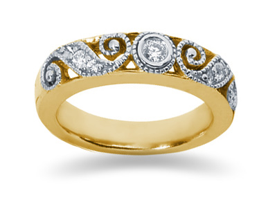 0.19 Carat Diamond Band in 18K Yellow Gold