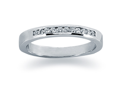0.11 Carat Channel Set Diamond Band in 14K White Gold