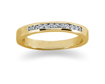 0.11 Carat Channel Set Diamond Band in 14K Yellow Gold