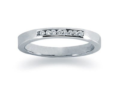0.07 Carat Channel Set Diamond Band in 14K White Gold