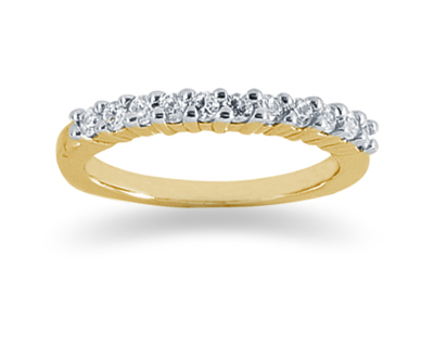 0.33 Carat Diamond Wedding Band in 14K Yellow Gold