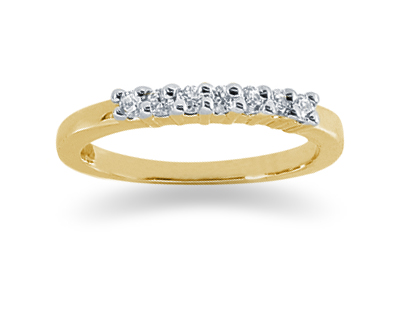 0.21 Carat Diamond Wedding Band in 18K Yellow Gold