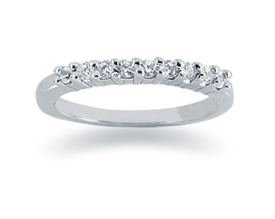 0.27 Carat Diamond Wedding Band in 14K White Gold