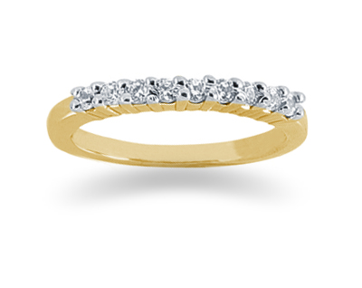 0.27 Carat Diamond Wedding Band in 18K Yellow Gold