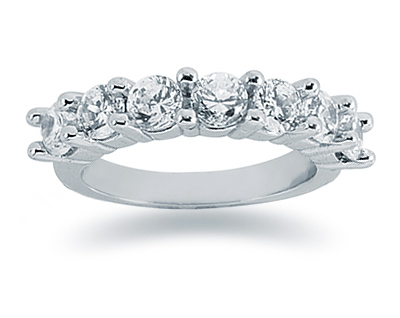 1.75 Carat Seven Stone Diamond Band in 18K White Gold