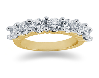 1.75 Carat Seven Stone Diamond Band in 18K Yellow Gold