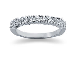 0.55 Carat Eleven Stone Band in 14K White Gold