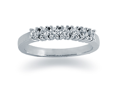 Seven Stone 0.35 Carat Diamond Band in 14K White Gold
