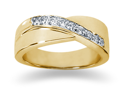 Yellow Gold Wedding Rings  Women on 27 Carat Women S Diamond Wedding Band In 18k Yellow Gold