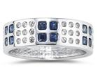 Sapphire and Diamond Ring 14K White  Gold