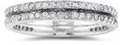 14K White Gold Double Row Diamond Ring
