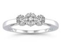 0.25 Carat Diamond Cluster Ring in 10K White Gold
