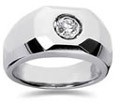 0.25 Carat Men's Diamond Ring in 14K White Gold