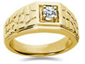0.25 Carat Men's Diamond Ring in 14K Yellow Gold
