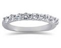 0.63 Carat Nine Stone Diamond Wedding Band in 18K White Gold