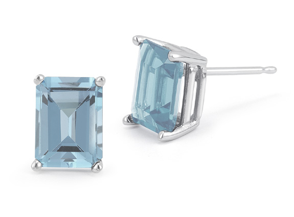 Emerald-Cut Gemstone Stud Earrings: Great Gifts with a Chic Shape!