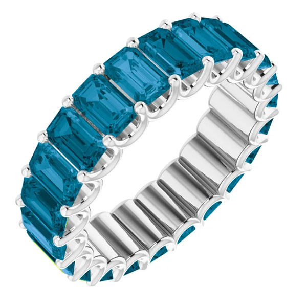 Colorful, Real Gemstone Eternity Bands