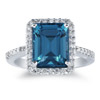 London Blue Topaz and Diamond Ring