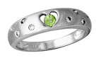 Peridot and Diamond Sparkle in 14K White Gold