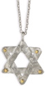 Sterling Silver and 14K Gold Star of David Pendant, Handmade in Israel