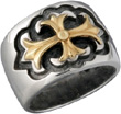 Gothic Cross Ring In 14k Gold And Sterling Silver