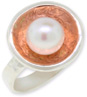 Rose Embedded Pearl Ring