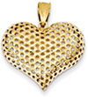 Open Dots 14K Gold Heart Pendant