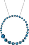 1 Carat Blue Diamond Circle Journey Pendant