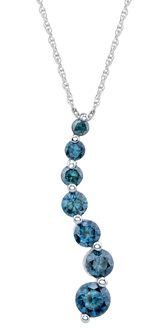 1 Carat Blue Diamond Journey Pendant