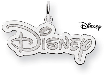 Disney Logo Pendant, Sterling Silver