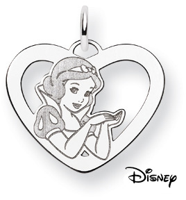 Snow White Pendant 14K Solid White Gold