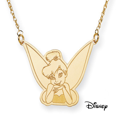 Tinkerbell Necklace, 14K Solid Yellow Gold