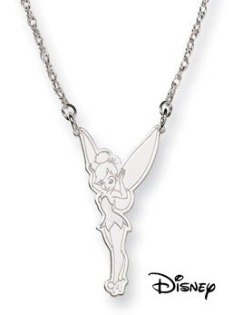 white gold tinkerbell necklace